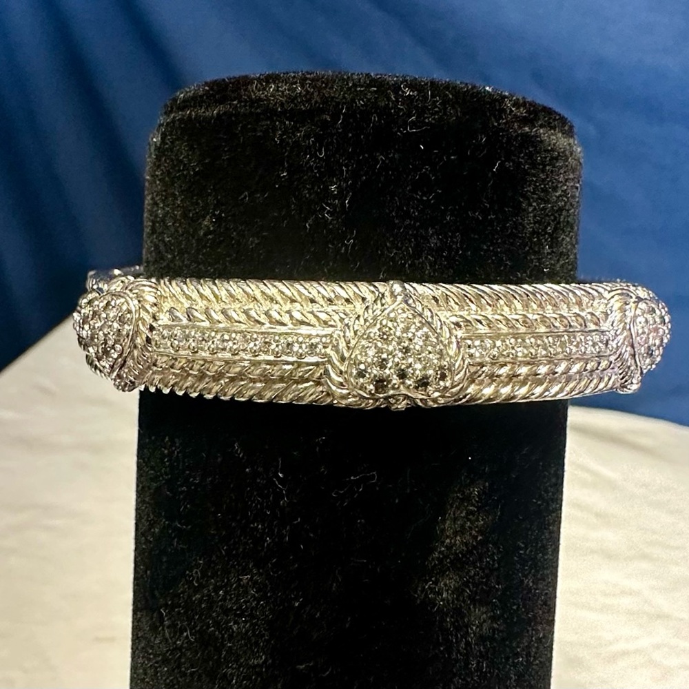 Judith Ripka Sterling Silver Bracelet in Heart Design